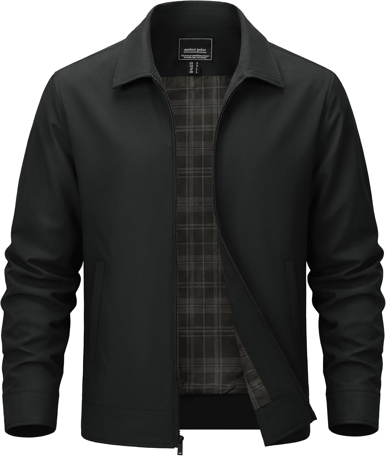 Men's Lightweight Jackets Casual Golf Light Coat with Pockets