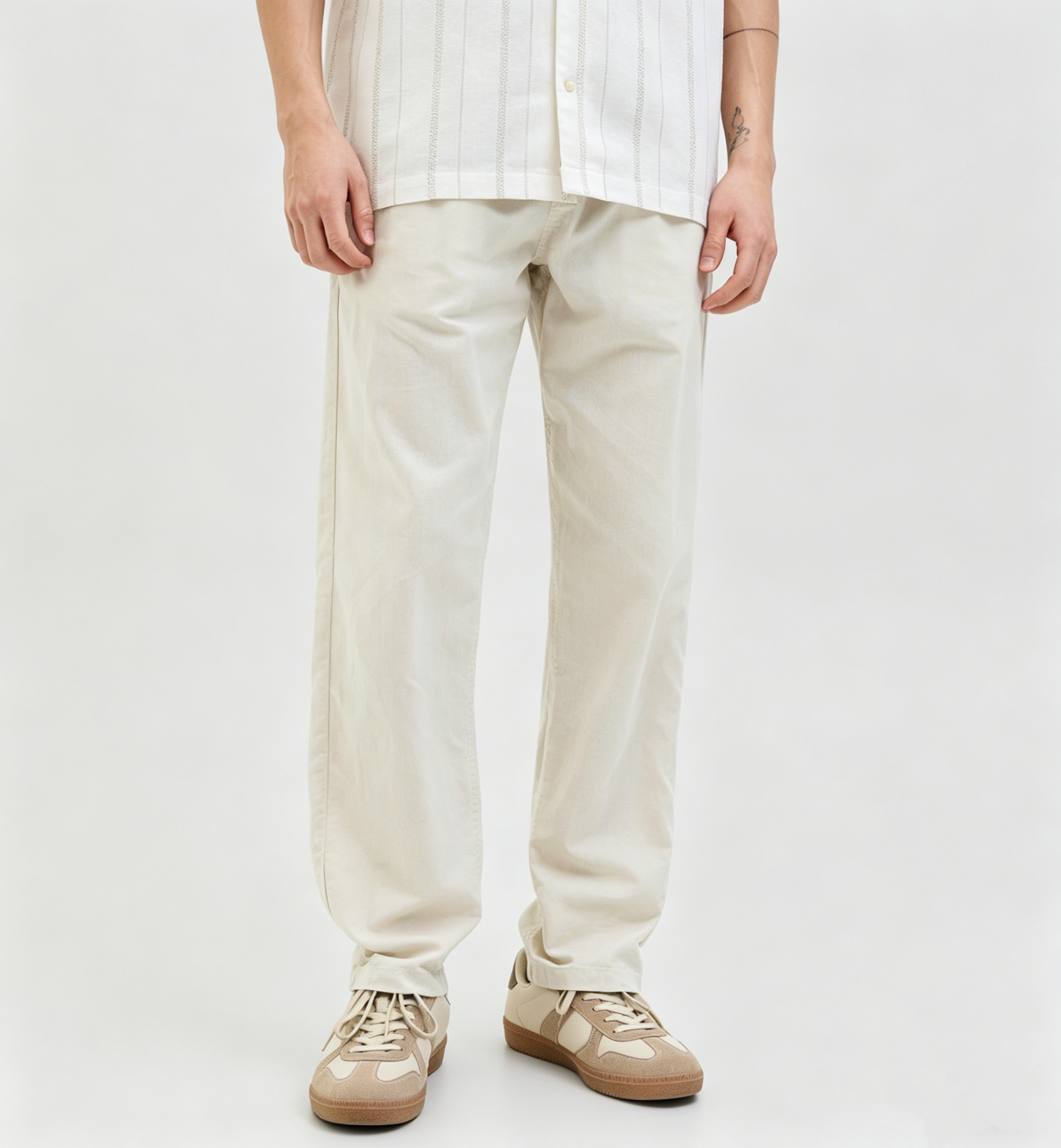 Men's loose twill cotton pants