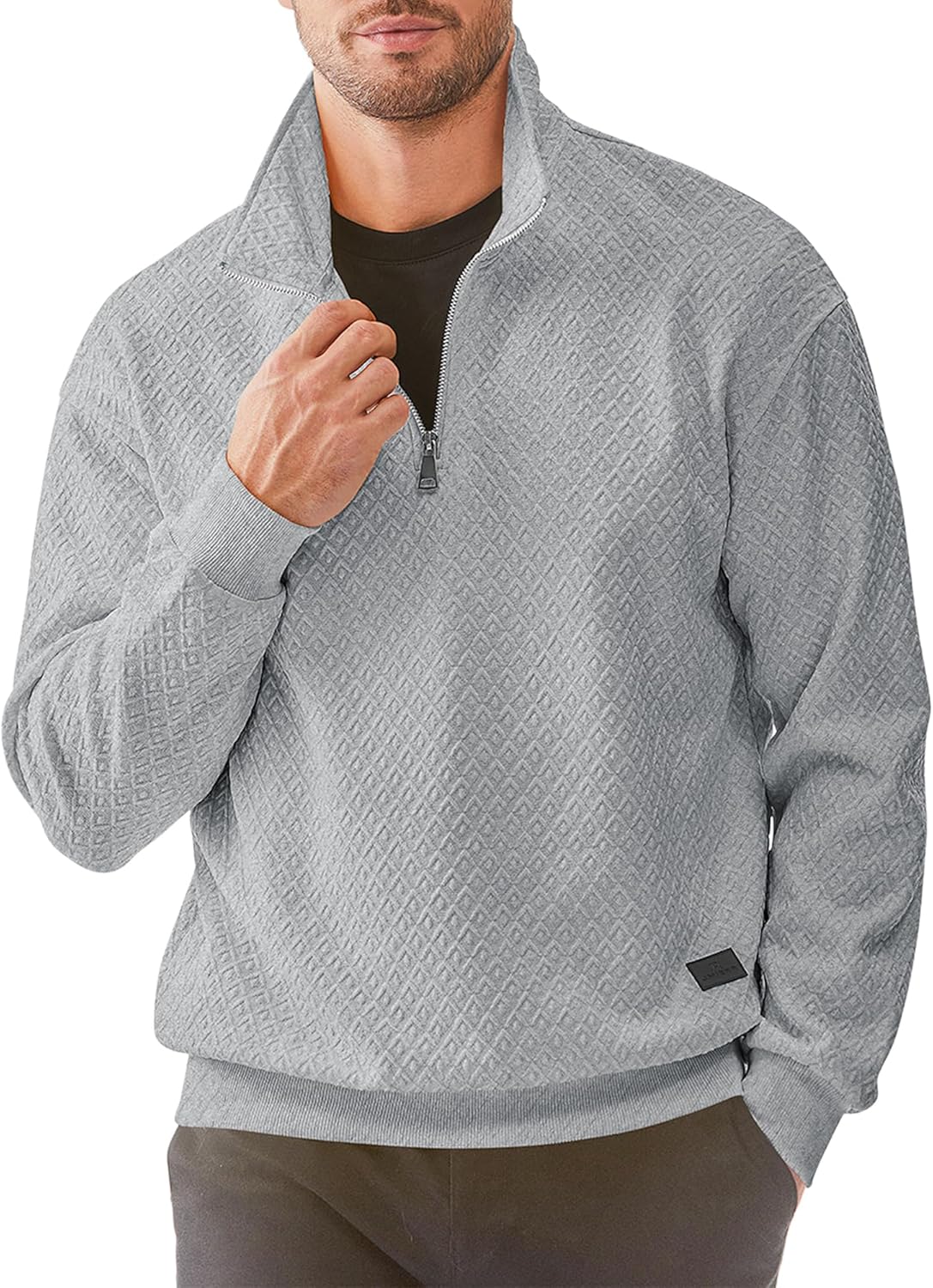 Men's Knit Polo Sweatshirt
