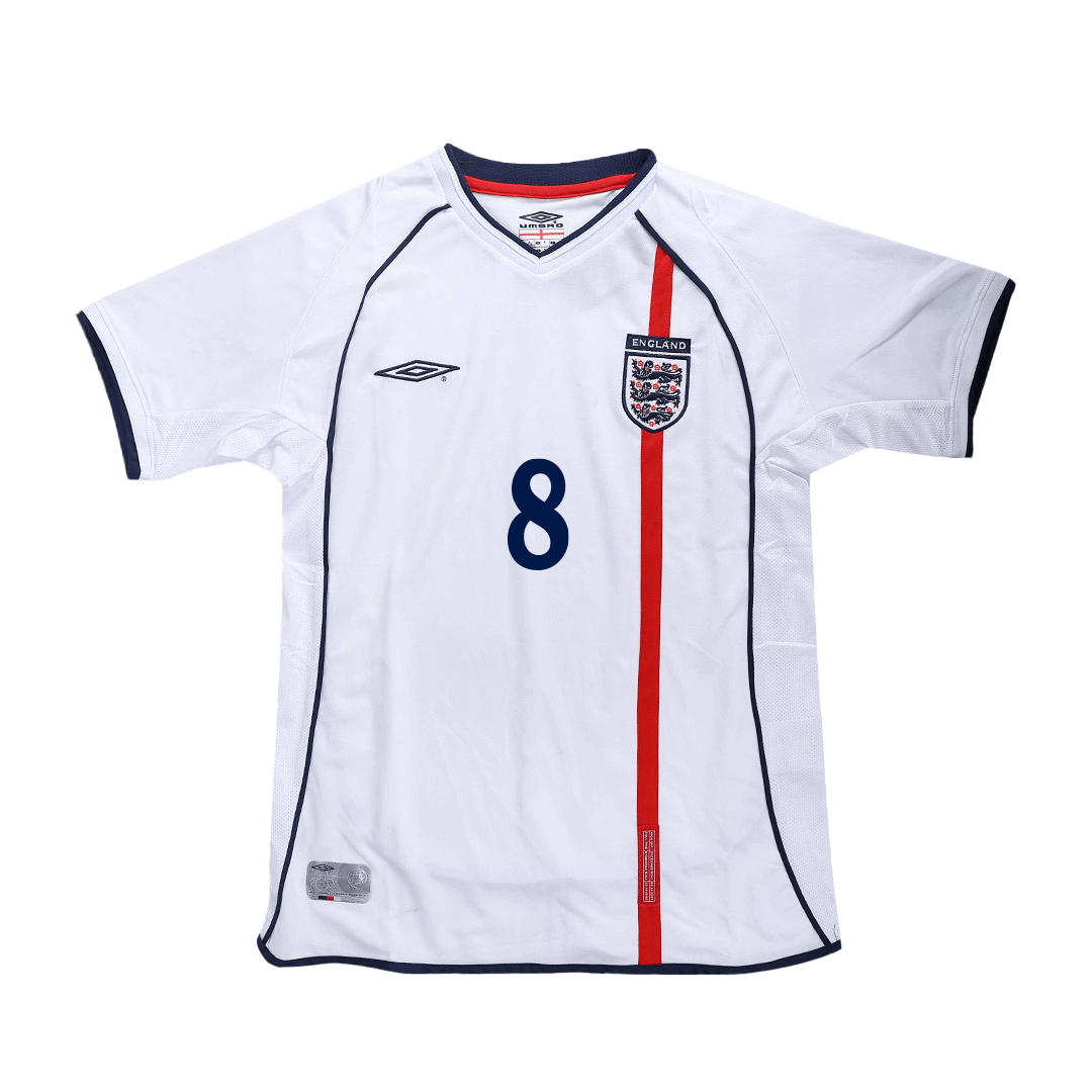 Retro Soccer Jersey SCHOLES #8 England Home 2002
