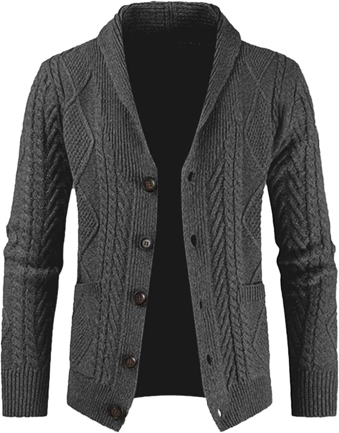 Men's Casual Wool Blend Long Sleeve