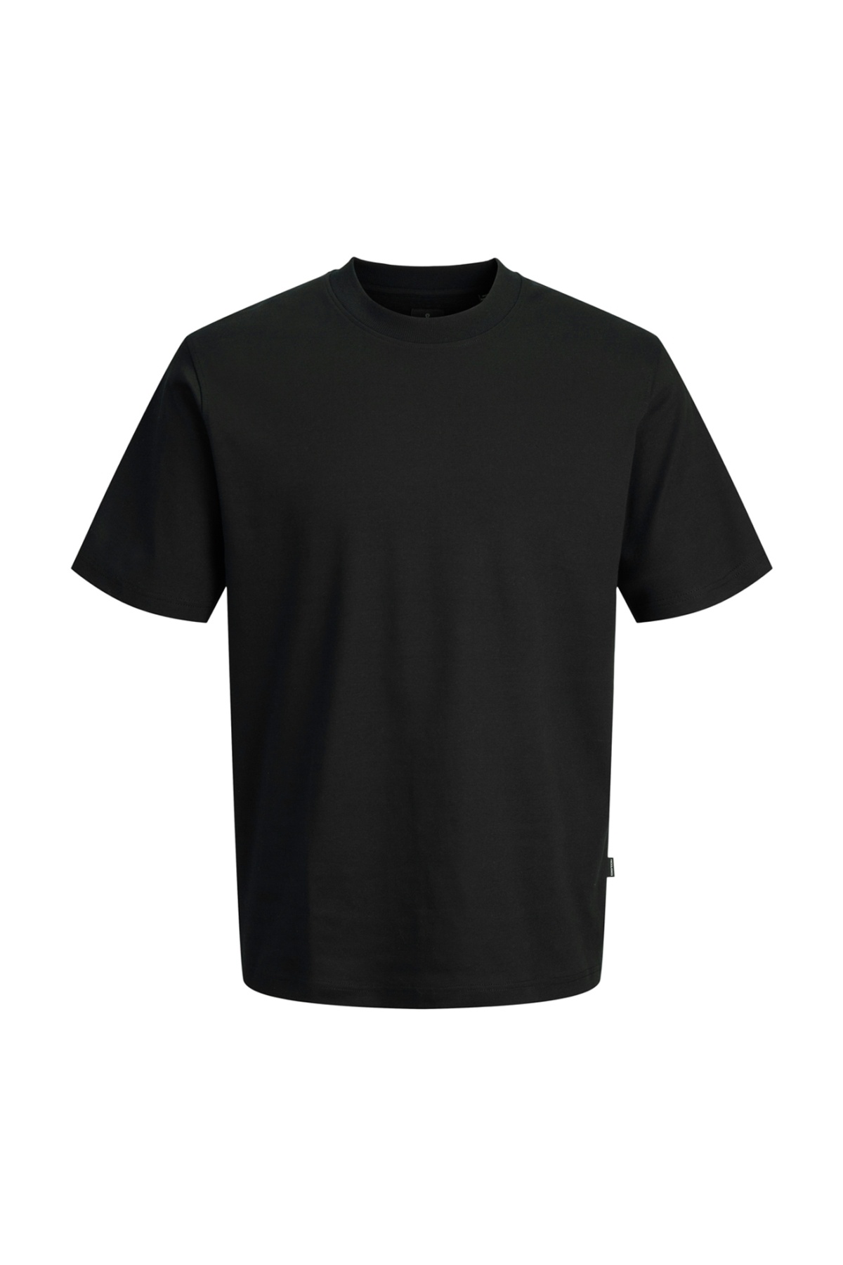 Black crew neck men's T-shirt