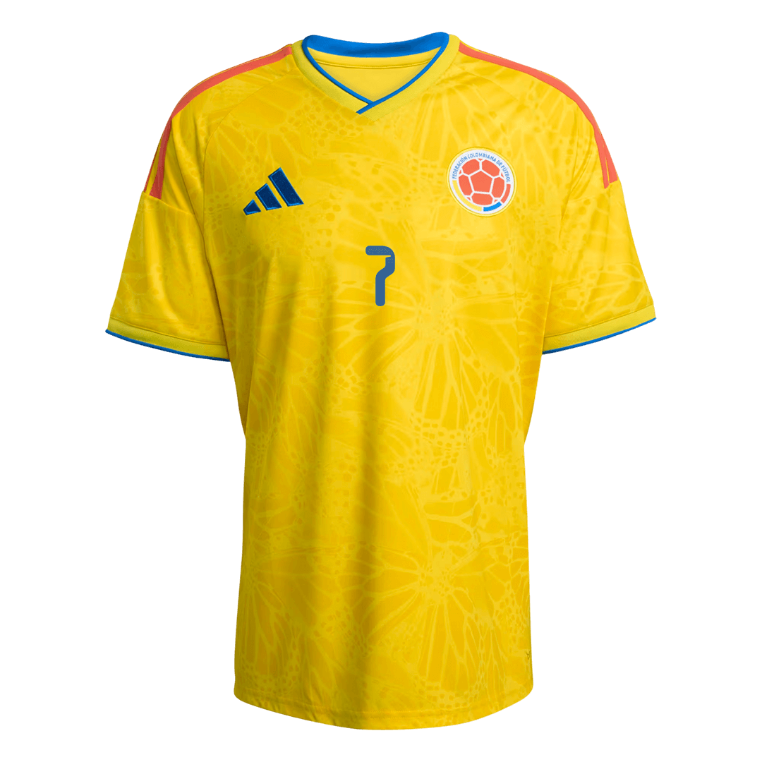 LUIS DíAZ #7 Colombia Home Soccer Jersey World Cup 2026