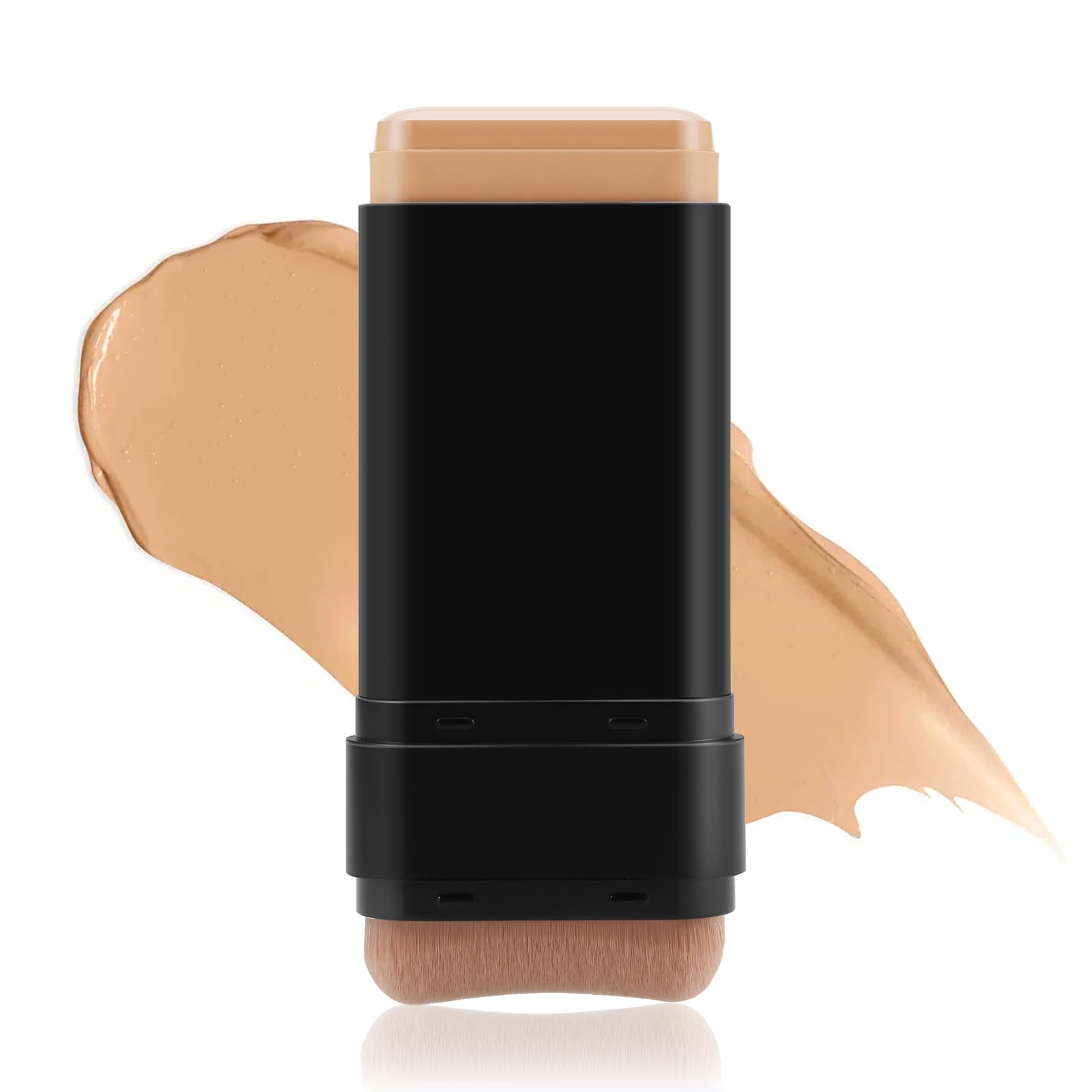 Full Coverage Foundation Stick, Cream Foundation Makeup With Brush, Longwear Concealer And Contour Stick With Matte Finish To Cover Blemishes