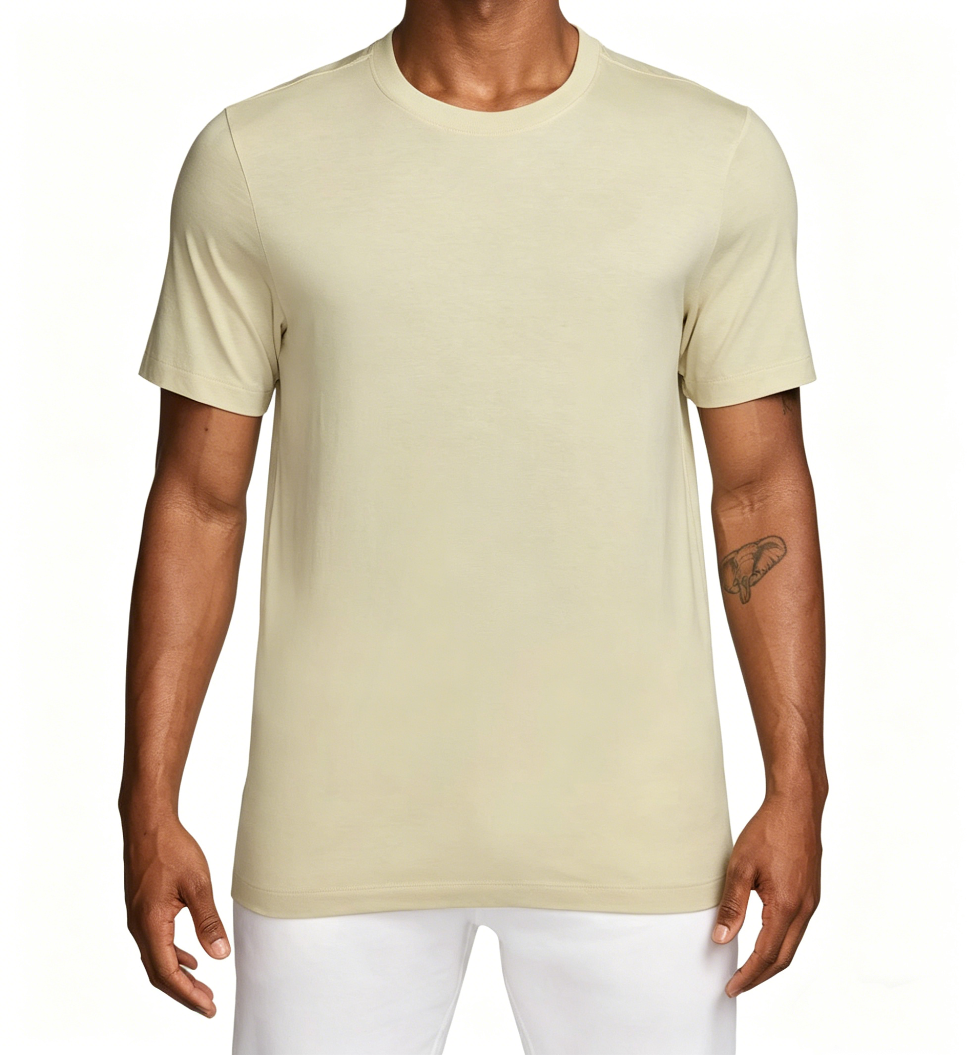 Khaki Men's Short-Sleeve T-Shirt