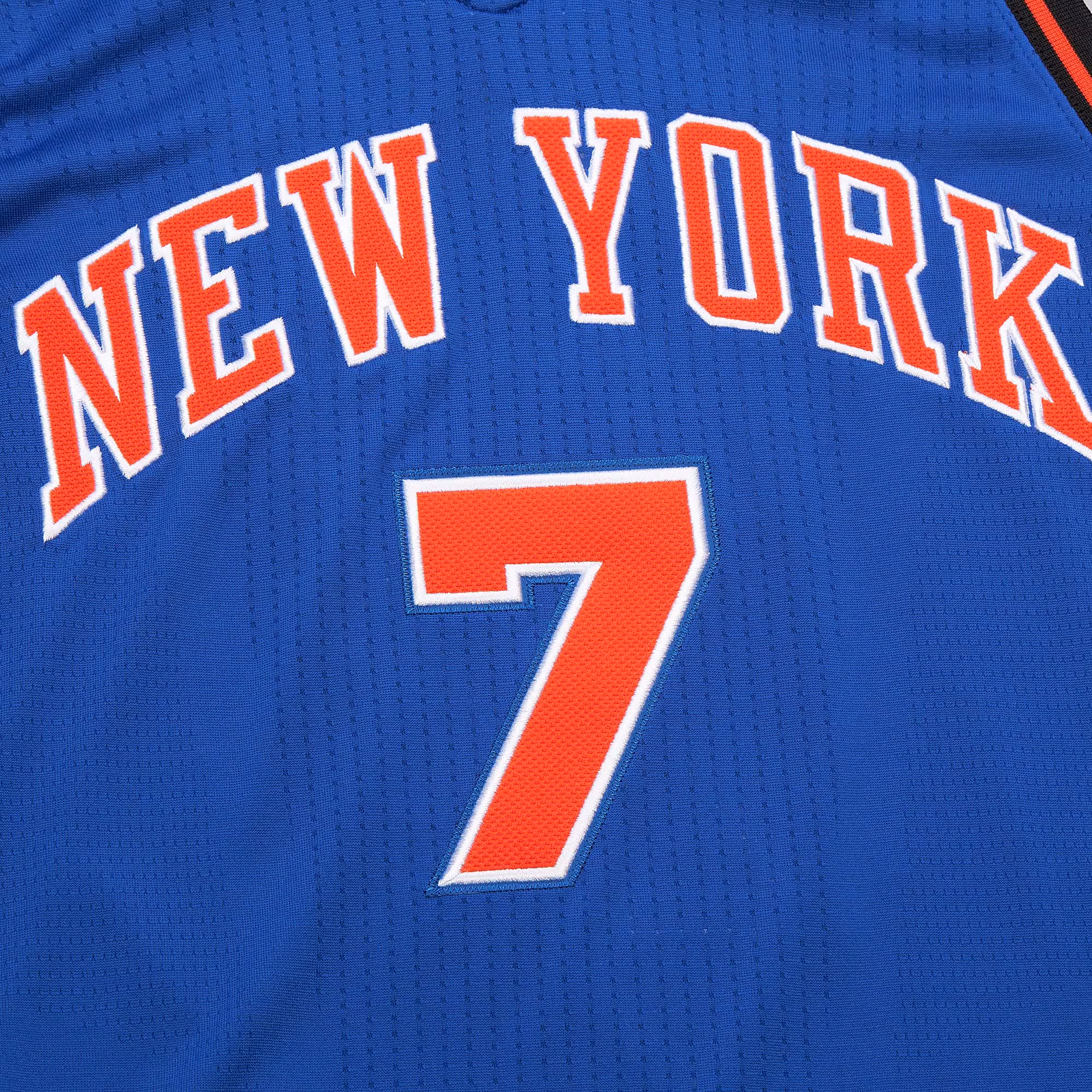 Men's Mitchell & Ness Carmelo Anthony Blue New York Knicks 2010/11 Hardwood Classics Authentic Jersey