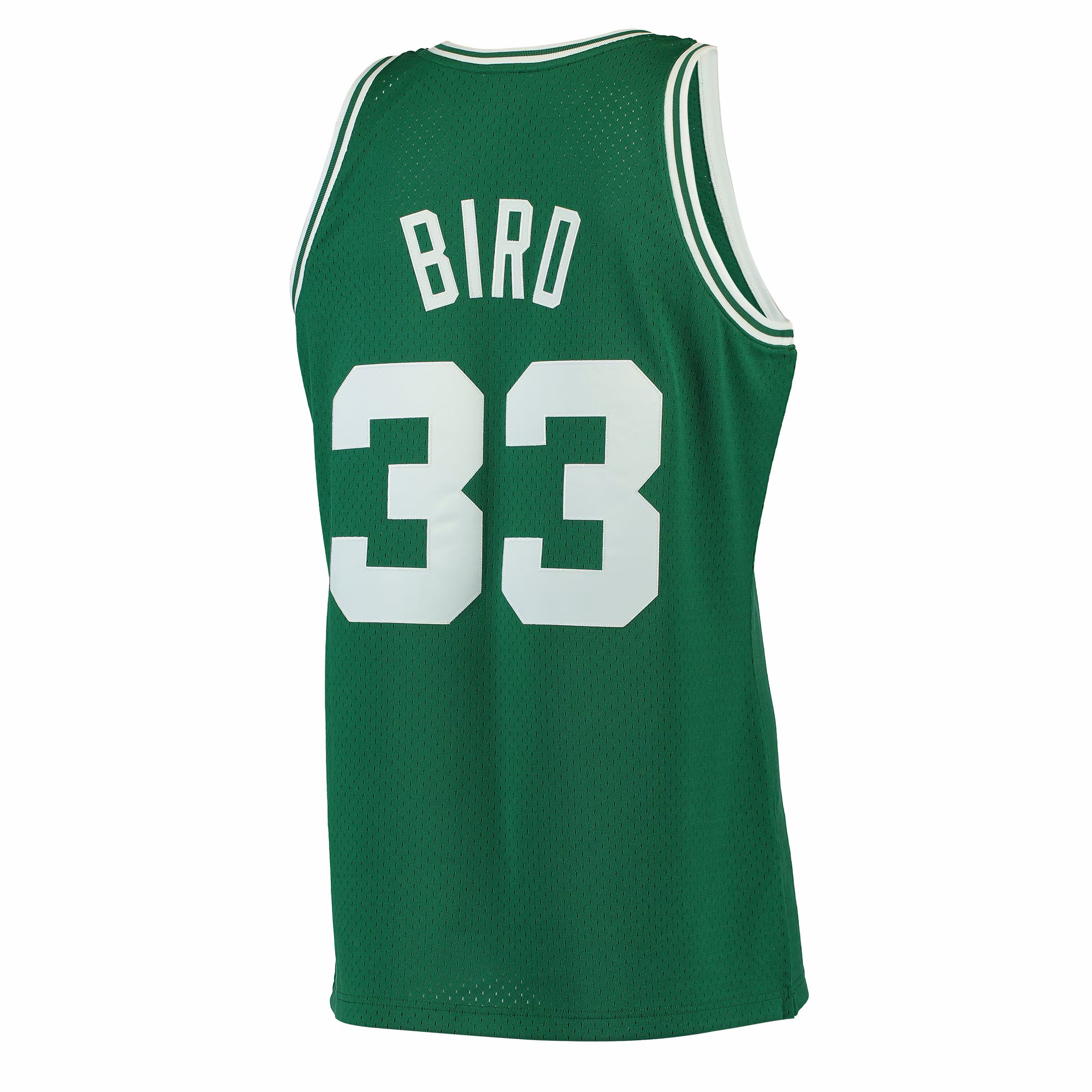 Men's Mitchell & Ness Larry Bird Kelly Green Boston Celtics 1985-86 Hardwood Classics Swingman Jersey