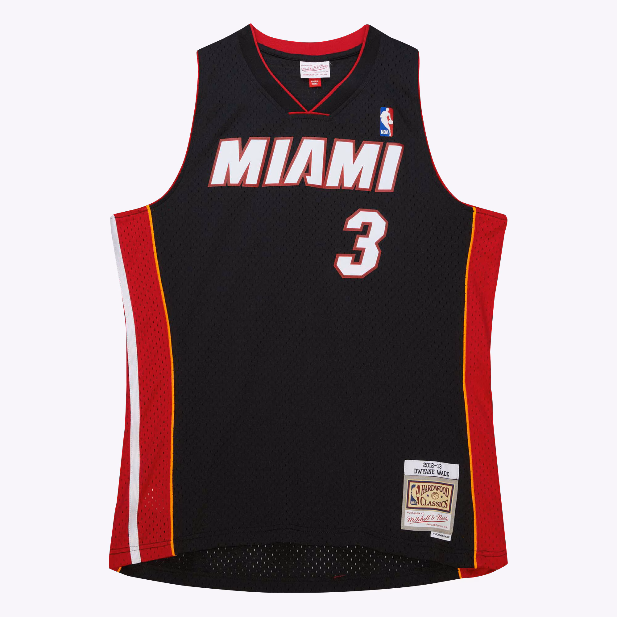 Miami Heat NBA Dwyane Wade 2012 Road Hardwood Classics Swingman Jersey By Mitchell & Ness