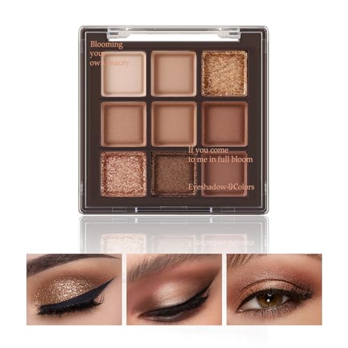 Nude Eyeshadow Palette - Matte and Shimmer Makeup, Highly Pigmented Creamy Eye Shadow Powder, Create a Neutral Eye Look, Long Wearing