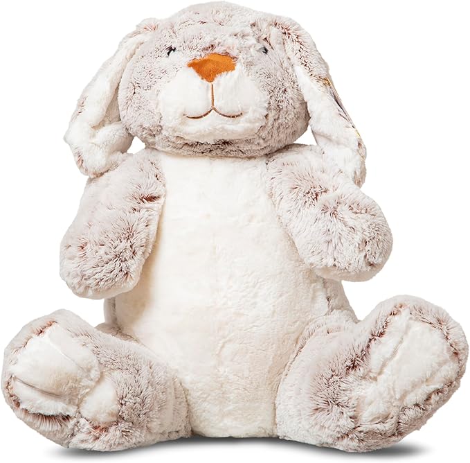 Jumbo Burrow Bunny Lop-Eared Rabbit Stuffed Plush Animal (21 Inches Tall)