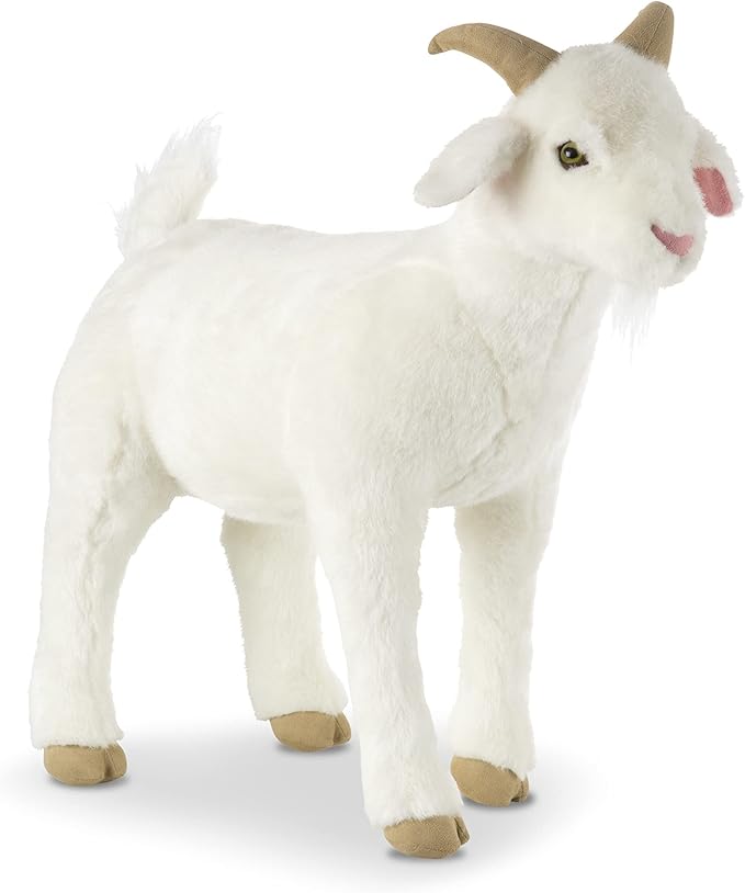 Plush Goat - Soft, Multi-Colored Stuffed Animal Toy for Ages 7+