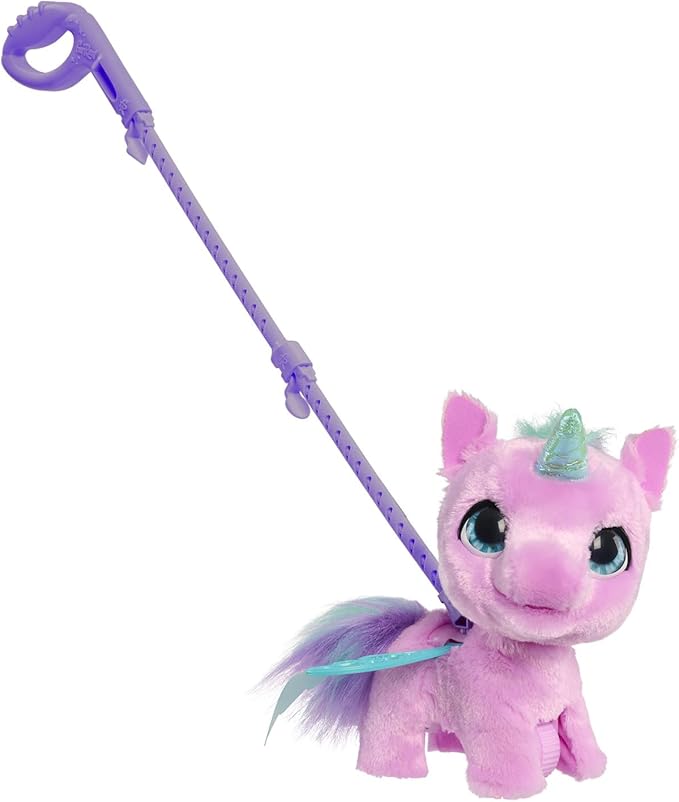 furReal Fly-A-Lots Alicorn Interactive Walking Plush with Sounds, 8-inches, Wings Flap, Pink, Kids Toys for Ages 4 Up by Just Play